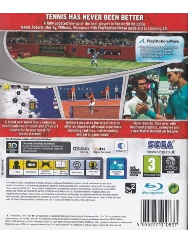 Virtua Tennis 4 PS3 - Used