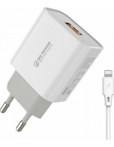 WK Lightning Cable & USB Wall Adapter...