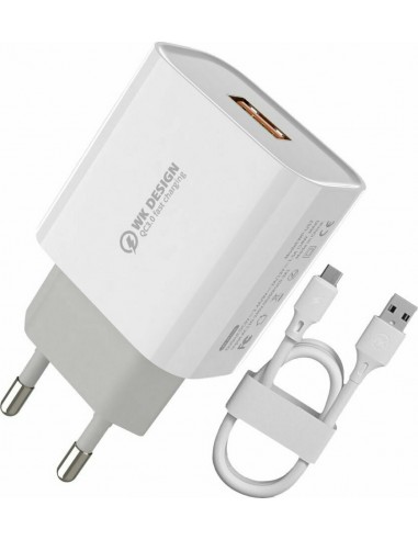 WK micro USB Cable & USB Wall Adapter...