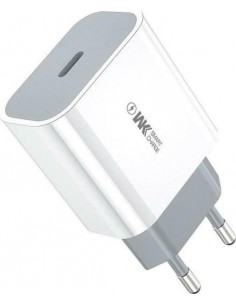 WK USB-C Wall Adapter Λευκό...