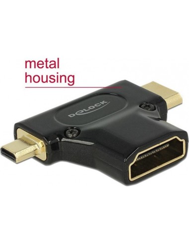 DeLock micro HDMI,mini HDMI male -...