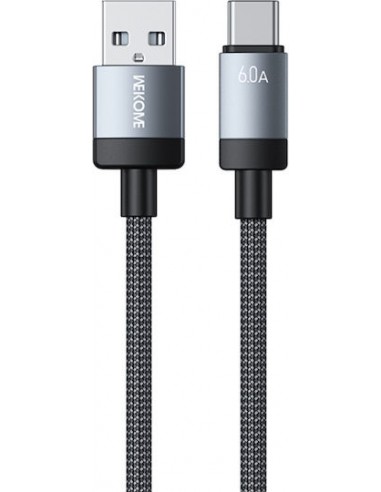 WK Braided USB 2.0 Cable USB-C male -...